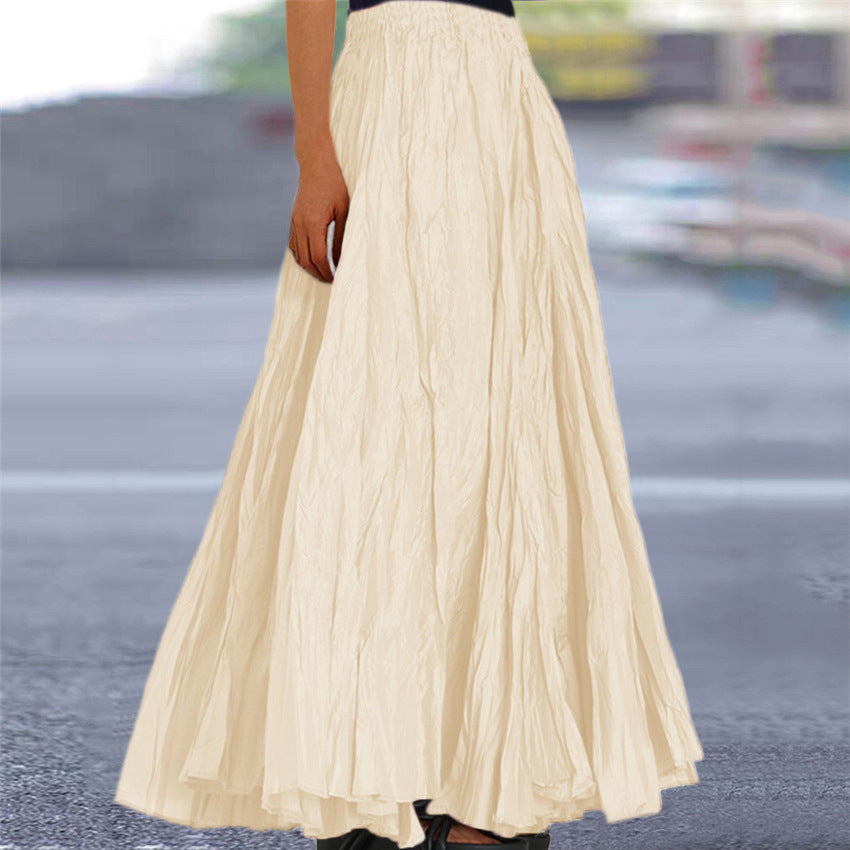 Ondine | Women's Flowy Pleated A-Line Maxi Skirt