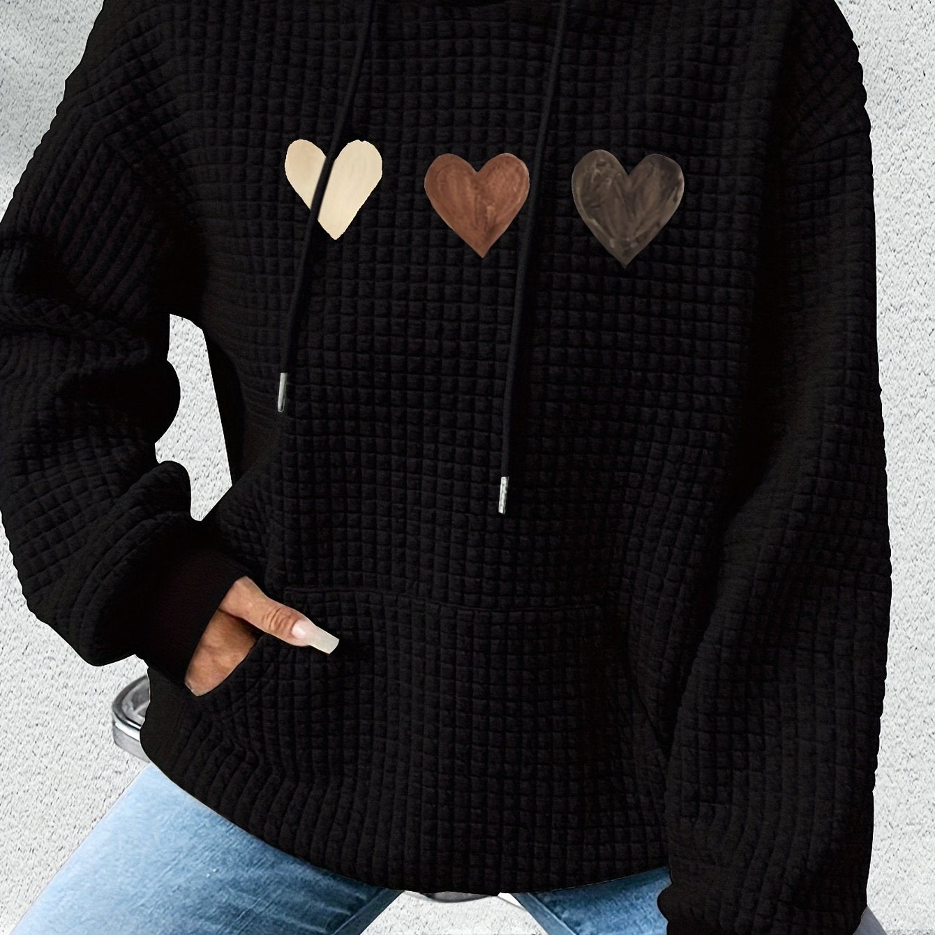 Graphic Print Hoodie, Drawstring Casual Hooded Sweatshirt for Fall And Spring, Women'S Clothing