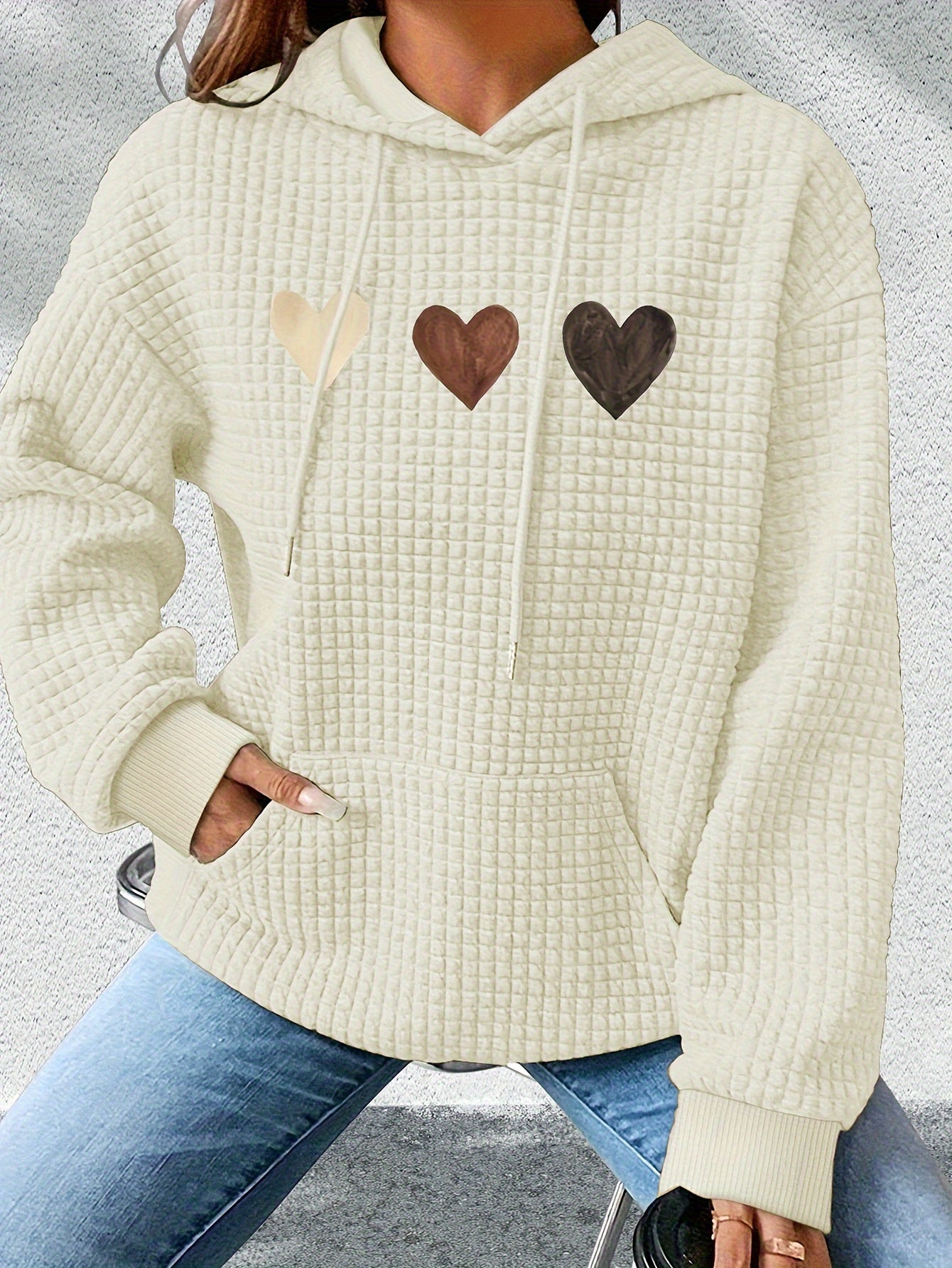 Graphic Print Hoodie, Drawstring Casual Hooded Sweatshirt for Fall And Spring, Women'S Clothing