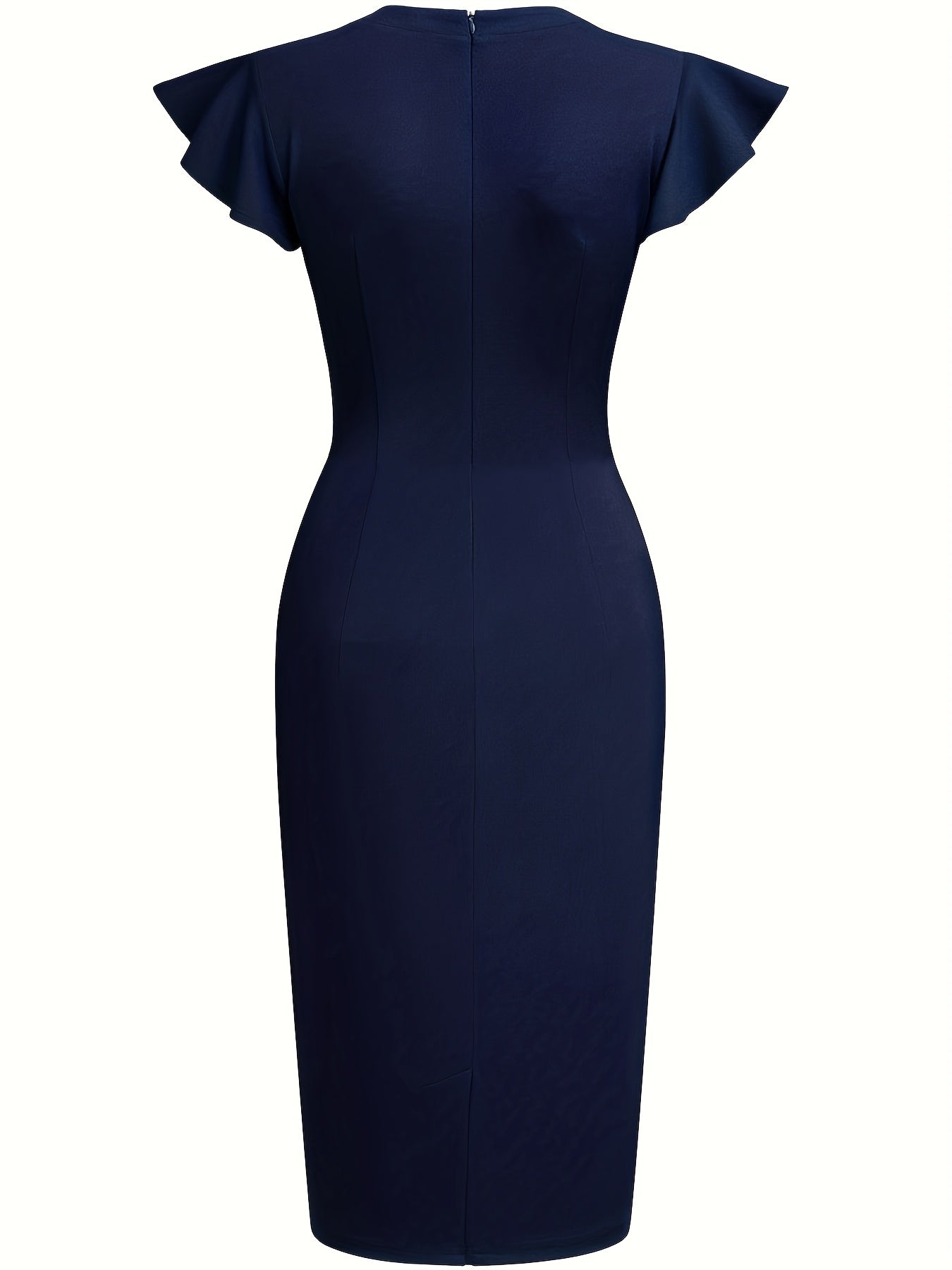 Women'S Slim-Fit Dress, Round Neck Sleeveless Design, Three-Dimensional Center Line Tailoring to Lengthen The Body Proportion, Hip-Wrap Skirt Is Easy And Neat, Suitable for Business Commuting And Formal Occasions