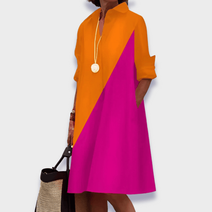 Leah | Elegant Midi Polo Dress