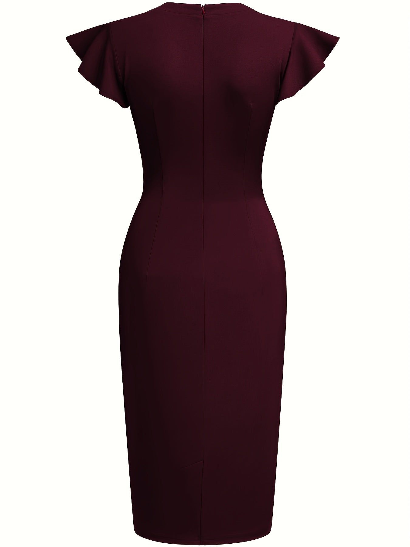 Women'S Slim-Fit Dress, Round Neck Sleeveless Design, Three-Dimensional Center Line Tailoring to Lengthen The Body Proportion, Hip-Wrap Skirt Is Easy And Neat, Suitable for Business Commuting And Formal Occasions