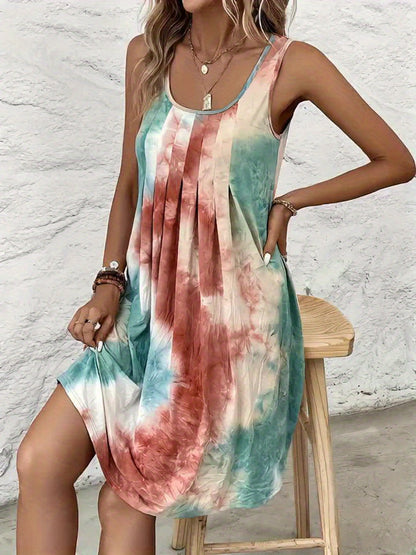 Vacation Casual Round Neck Print Dress