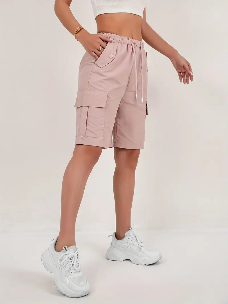 Damen Cargo Shorts | Mit Kordelzug