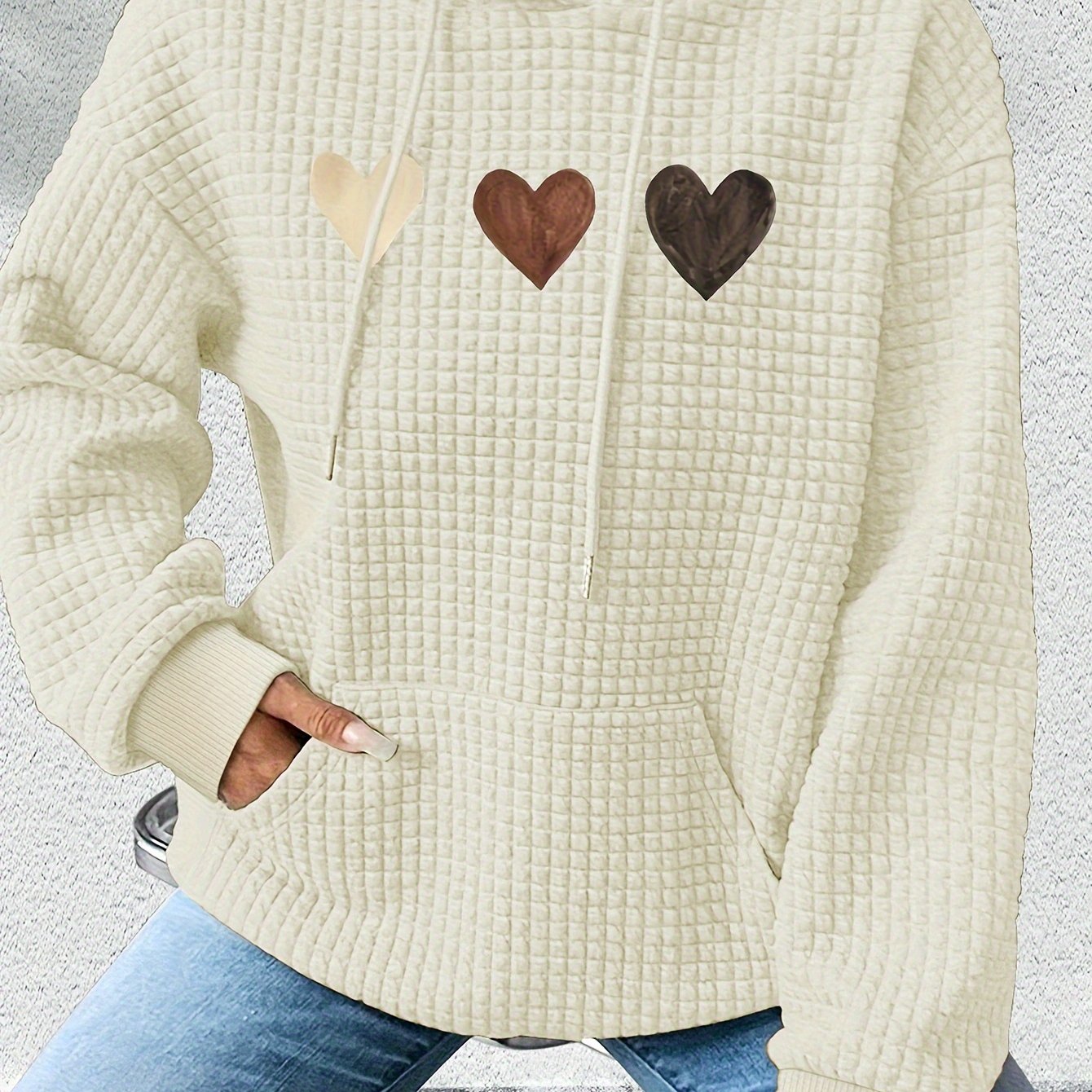 Graphic Print Hoodie, Drawstring Casual Hooded Sweatshirt for Fall And Spring, Women'S Clothing