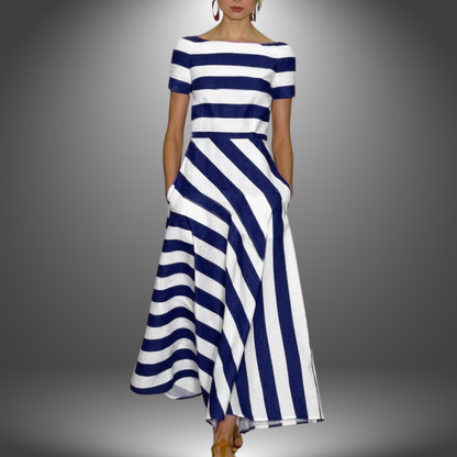 Marcia | Handcrafted Striped Maxi Dress