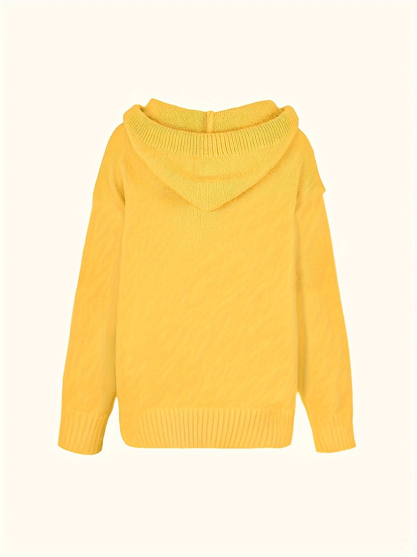 2025 New Autumn And Winter Women'S Casual Versatile Solid Color Drawstring Pocket Hooded Pullover