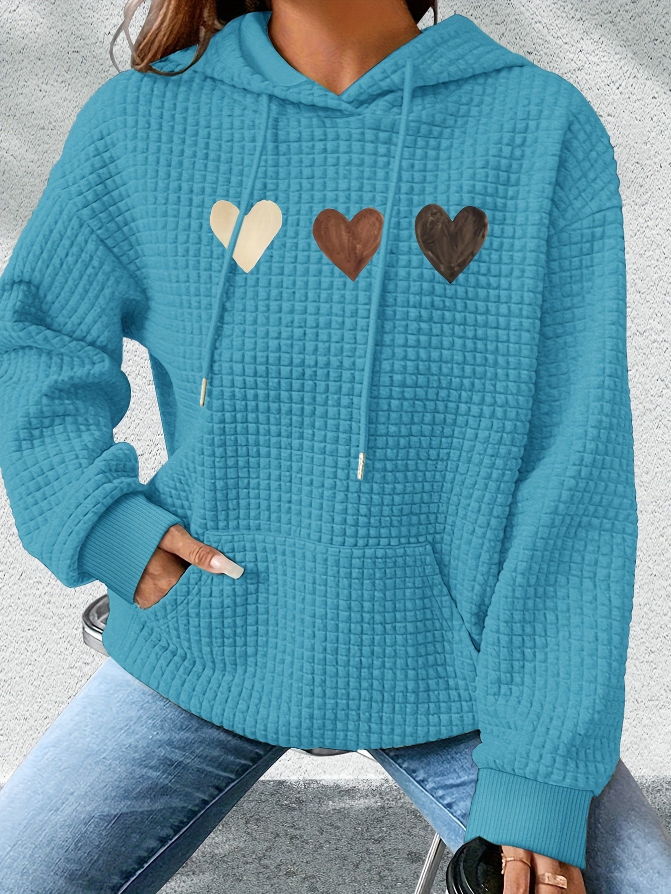 Graphic Print Hoodie, Drawstring Casual Hooded Sweatshirt for Fall And Spring, Women'S Clothing