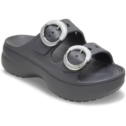 Comfortable Platform Sandals for Women with Double Buckle Strap Foam Slide Chunky Sole Style