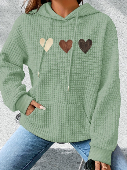 Graphic Print Hoodie, Drawstring Casual Hooded Sweatshirt for Fall And Spring, Women'S Clothing