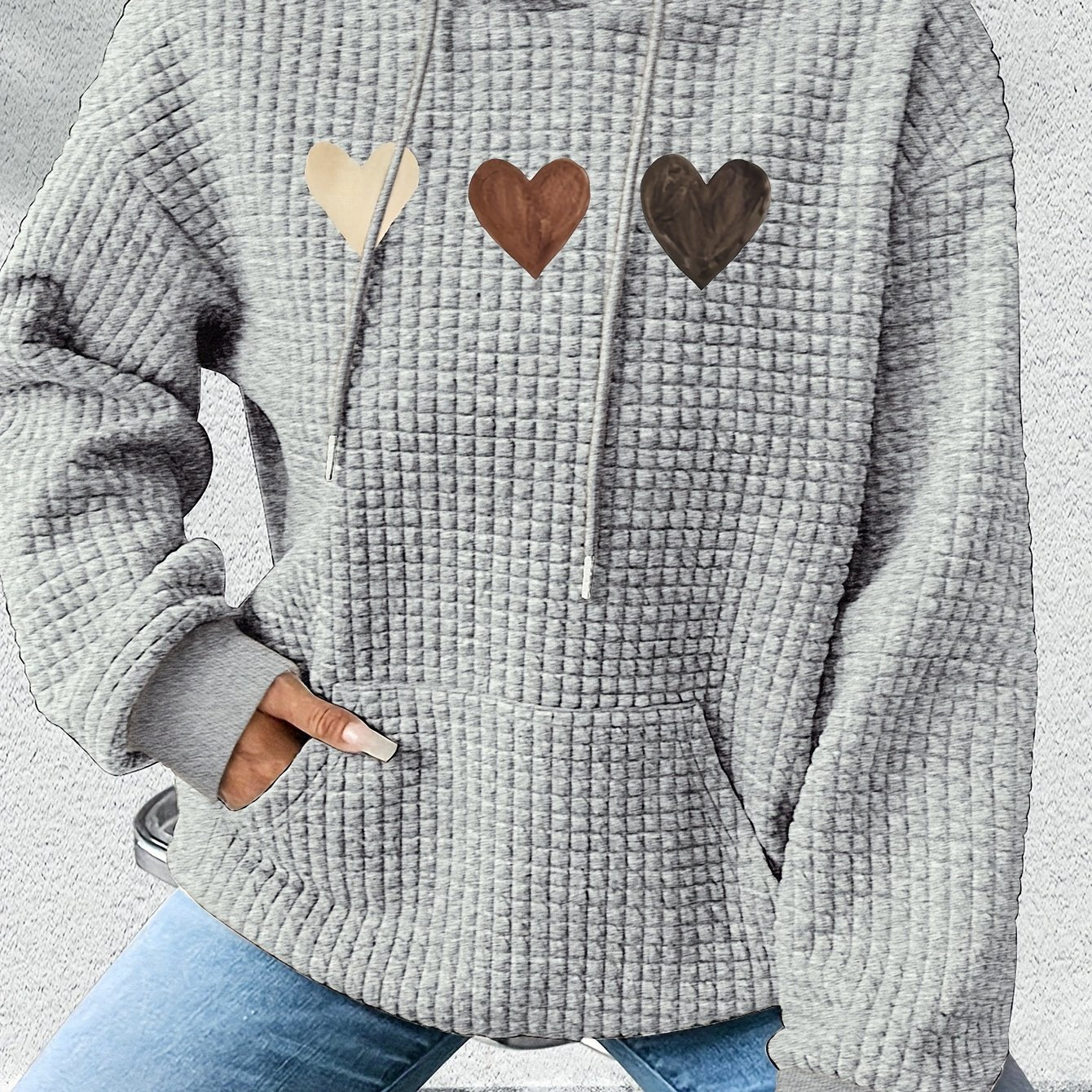 Graphic Print Hoodie, Drawstring Casual Hooded Sweatshirt for Fall And Spring, Women'S Clothing