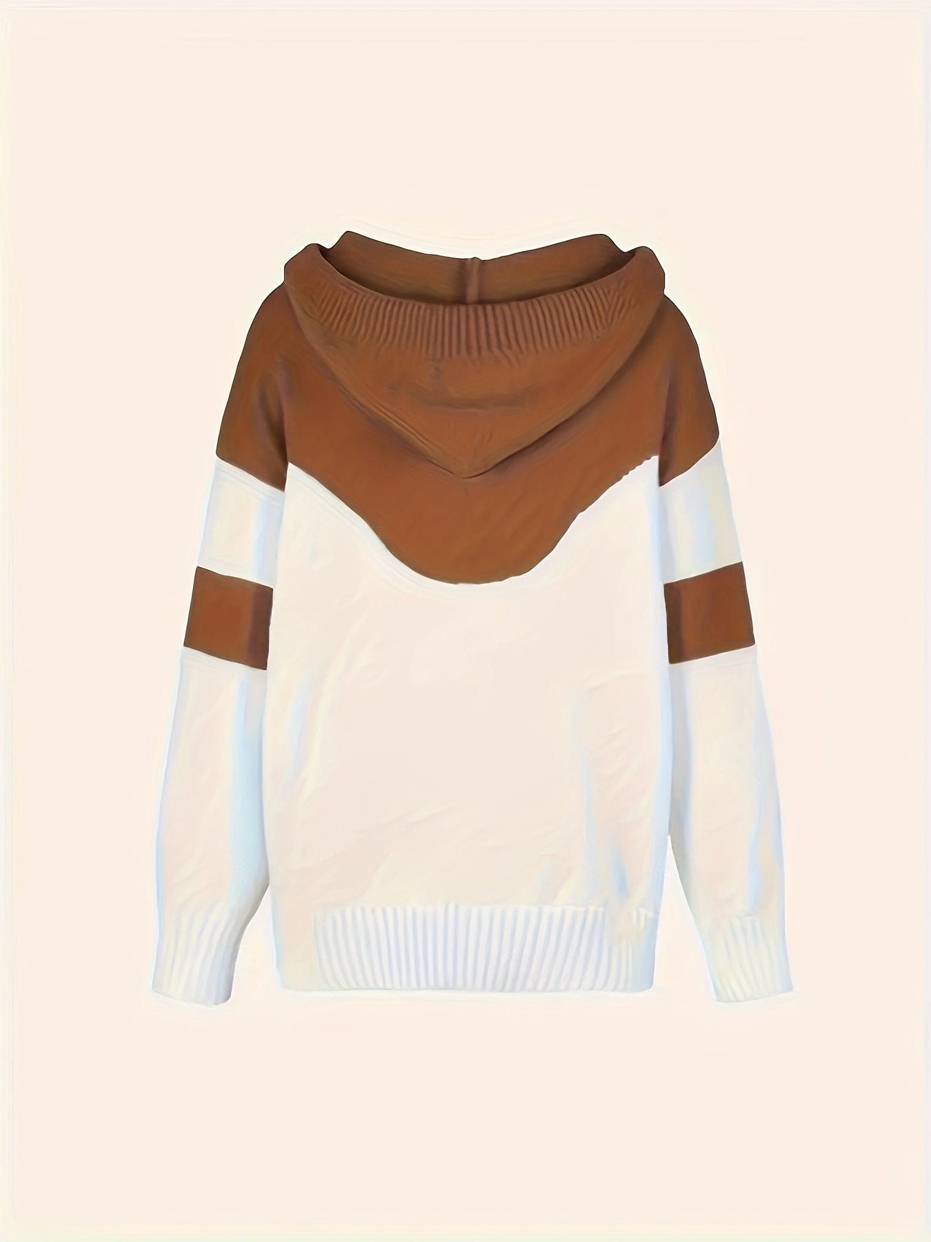 New Trendy Women'S Clothing Featuring Stylish And Elegant Designs, Including a Casual Patchwork Hoodie with Drawstring Pockets And a Color-Blocking Style for Warmth