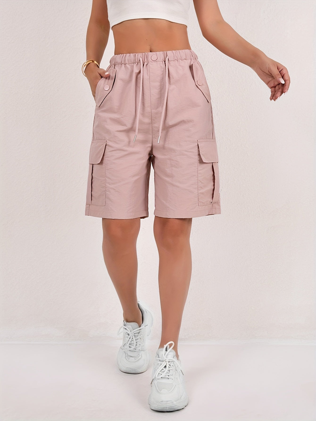 Damen Cargo Shorts | Mit Kordelzug