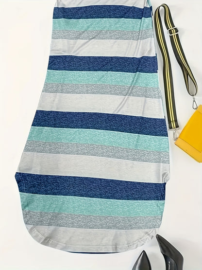 Women'S Elegant And Fashionable Striped Dress