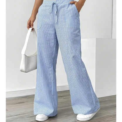 Amber | Striped Pant With Pockets