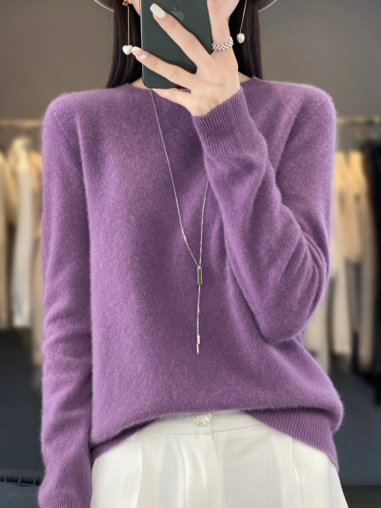 Fiona | Women's Classic Round Neck Long Sleeve Sweater