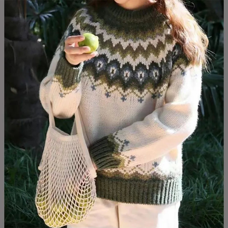 Ingrid | Women's Nordic Crew Neck Sweater