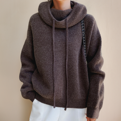 Marlowe | Women's Oversized Hooded Long Sleeve Sweater