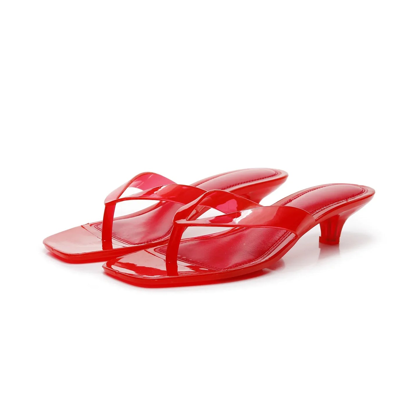 Gemma Square Toe Jelly Flip Flops
