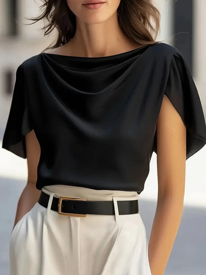 Bellamy Draped Cowl Neck Blouse