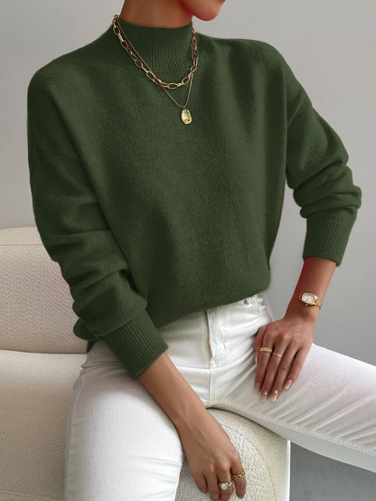 Sloane | Women's Mock Neck Long Sleeve Sweater