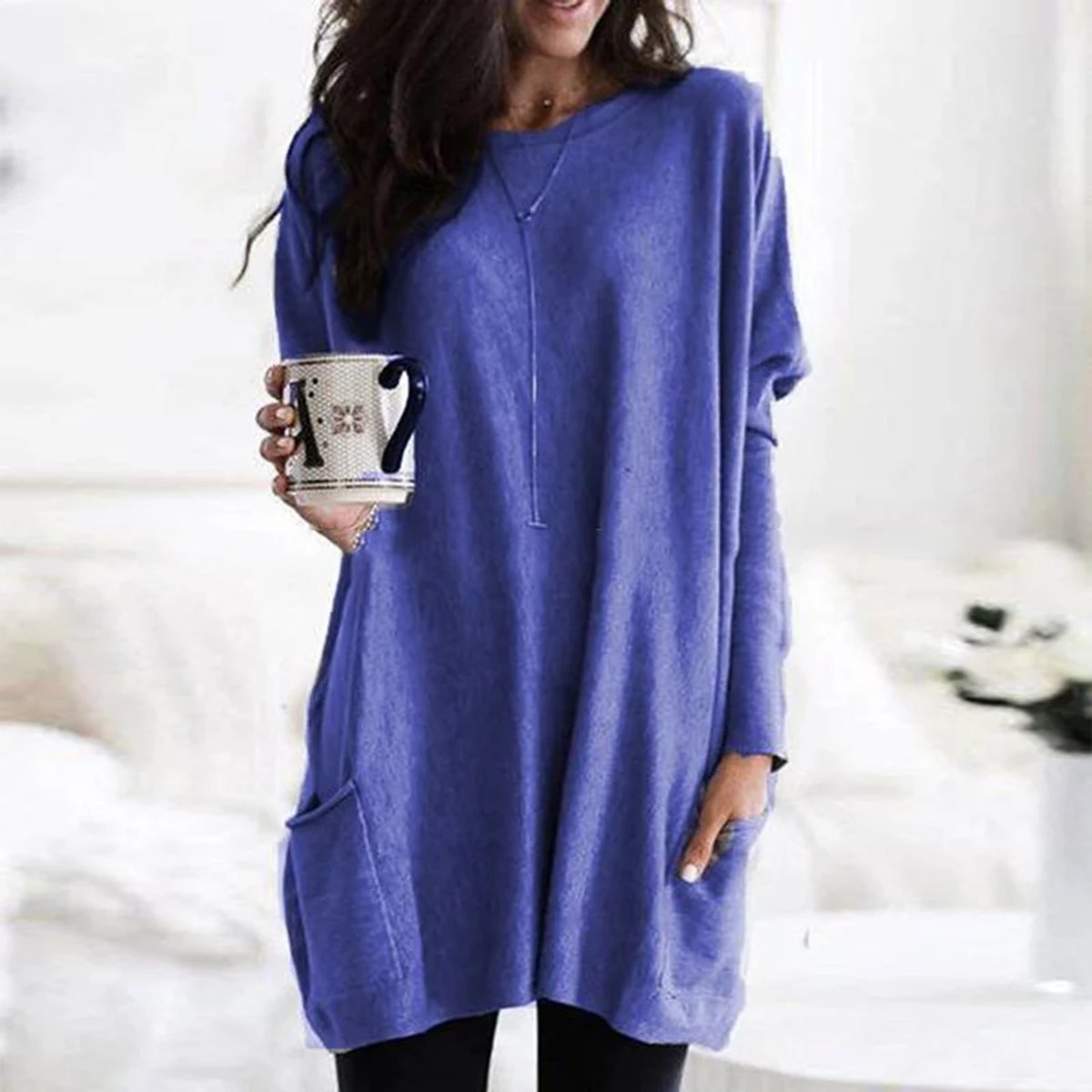 Briella | Women's Oversized Long Sleeve Tunic with Pockets