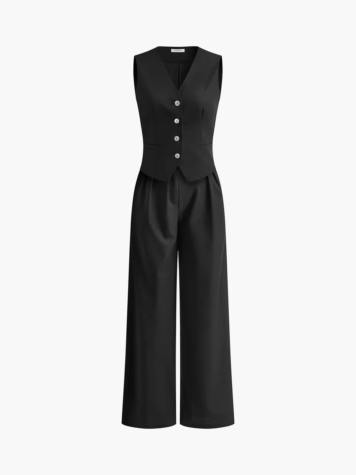 Darcey | Women's Tailored Vest Wide Leg Pants Set