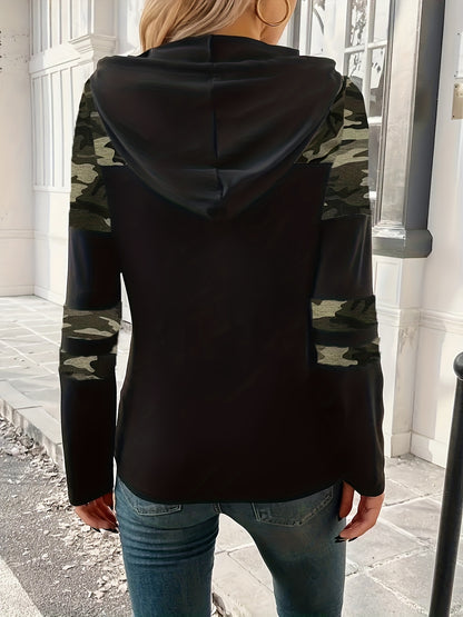 Women'S Long Sleeve Printed T-Shirt Hoodie, Fall Winter Outfit