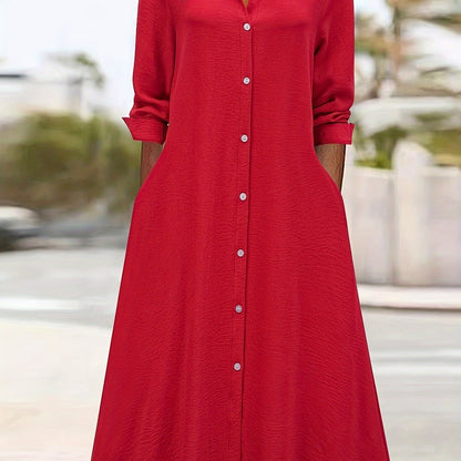 Fashion Women's Long Shirt Dress