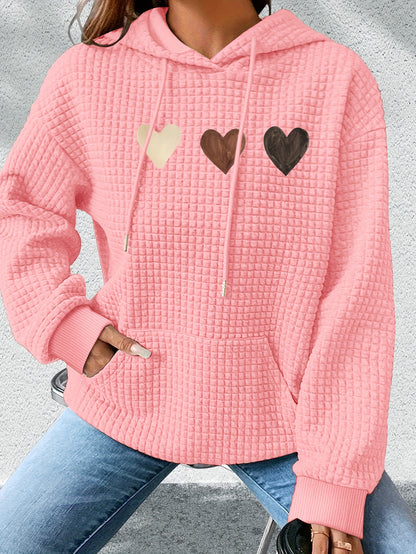Graphic Print Hoodie, Drawstring Casual Hooded Sweatshirt for Fall And Spring, Women'S Clothing